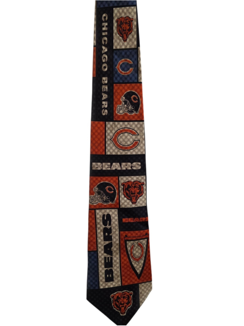 Men's Chicago Bears NFL Necktie One Size Navy and Orange